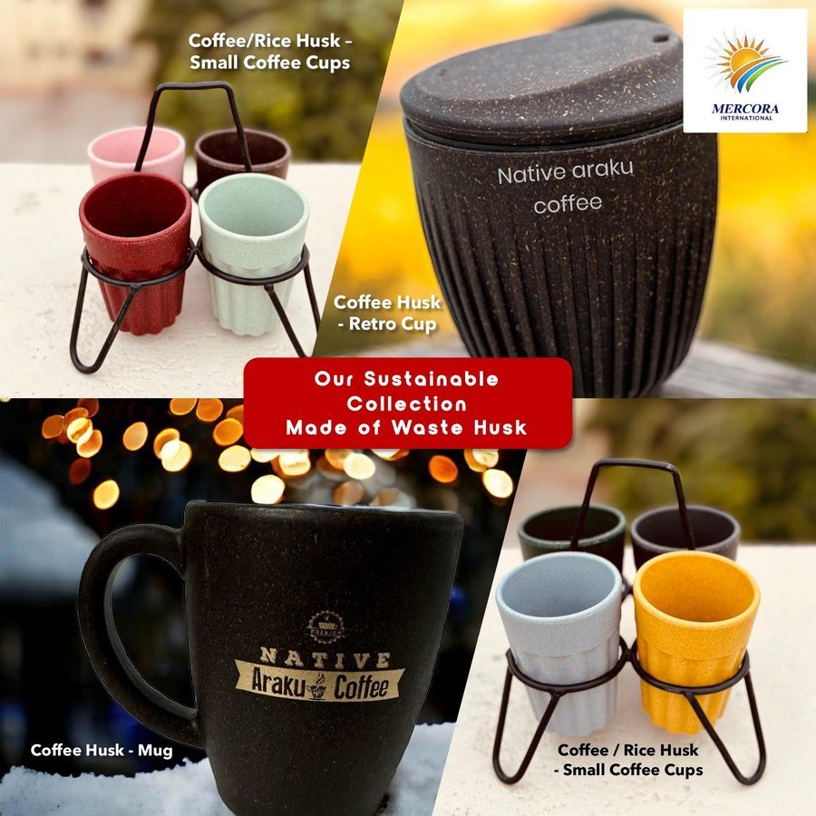 Sustainable Coffee Husk Cups and Tumblers